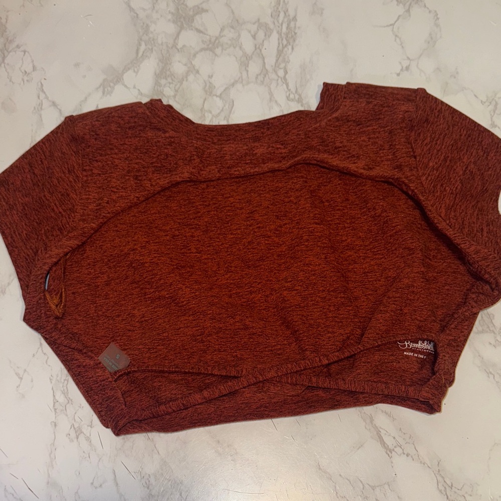 Bombshell Sportswear burnt orange Crop Top